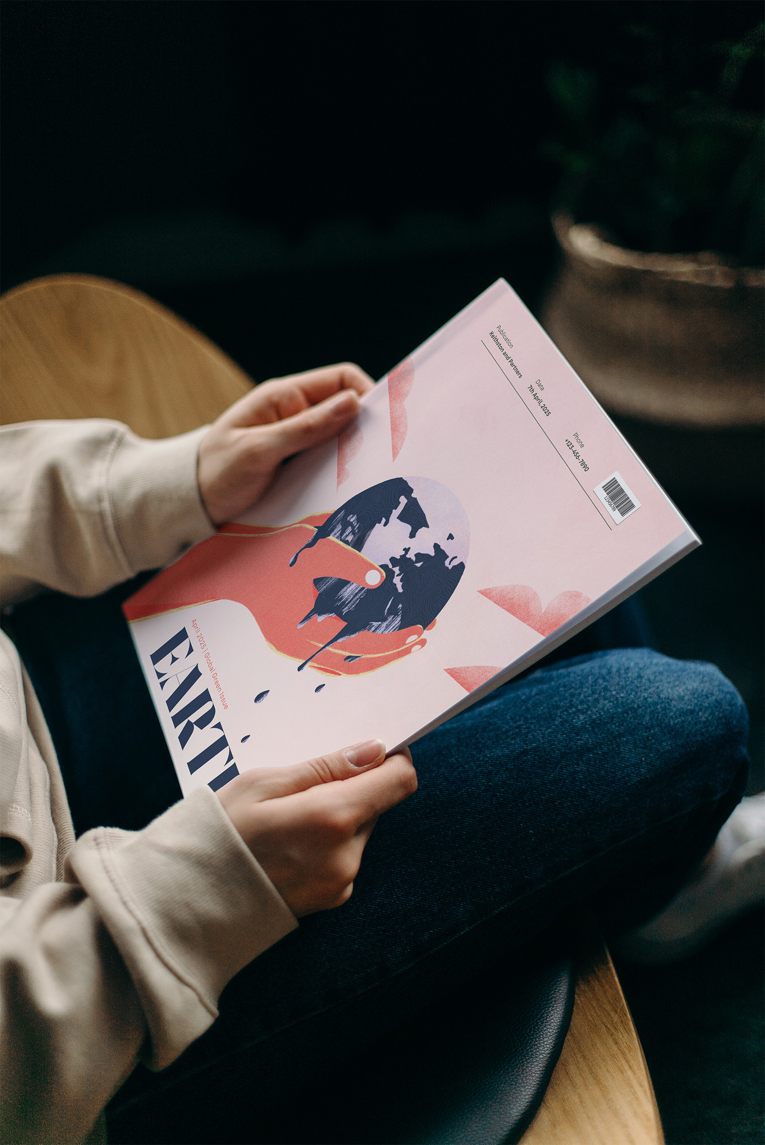 A set of illustrations created for Earth Magazine, featuring ethereal compositions and a soft, harmonious palette designed to visualize mindfulness and inner peace.