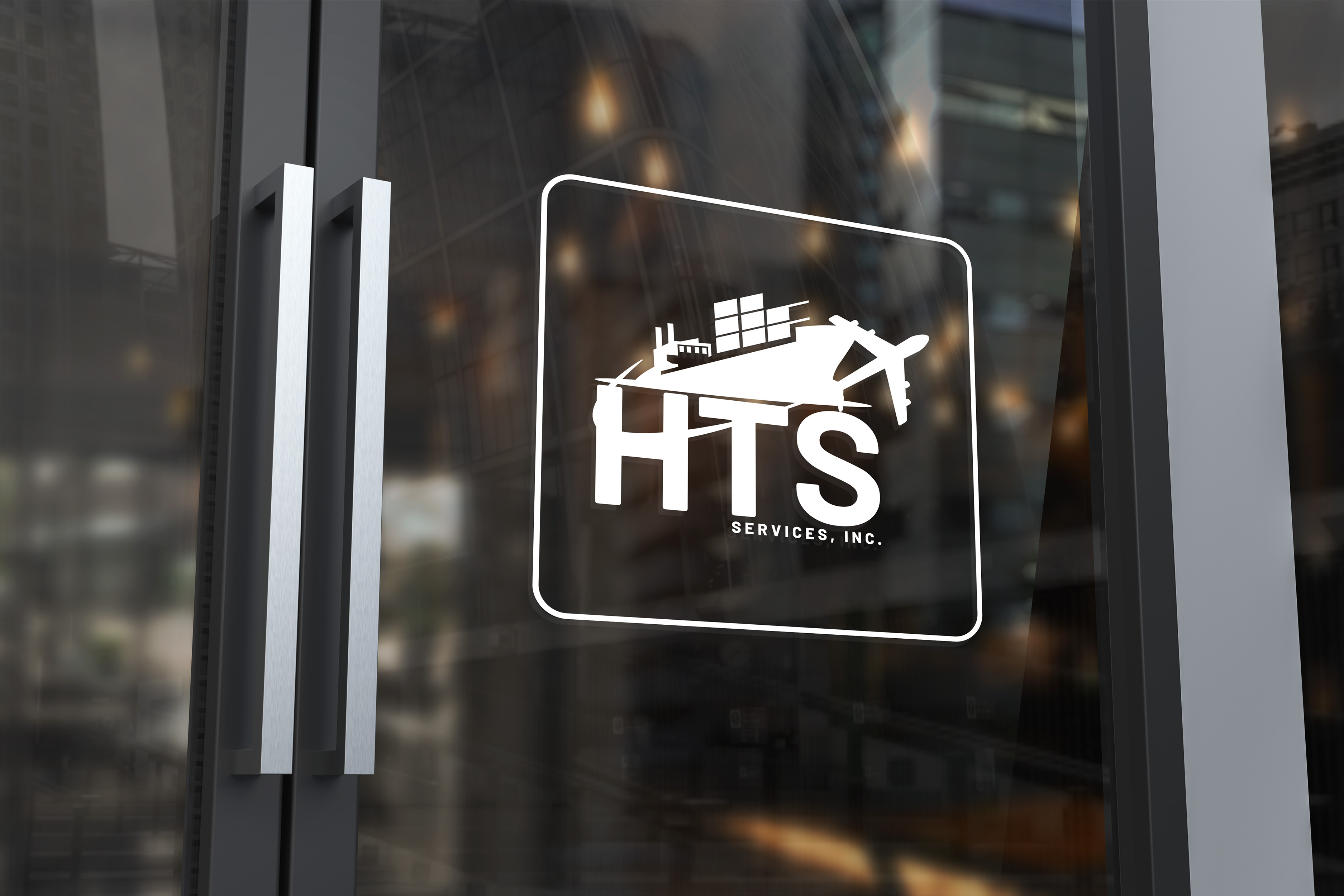 HTS Logo as a door sticker designed by OKTOVIZ