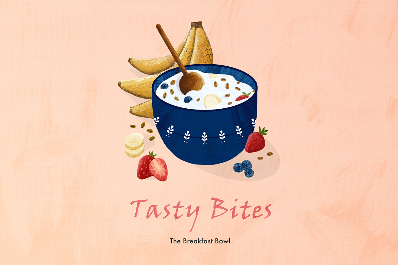 Tasty Bites - Healthy breakfast illustration