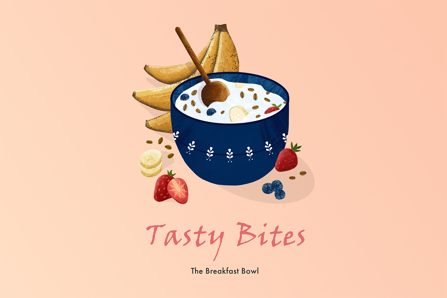 Tasty Bites - Healthy breakfast illustration