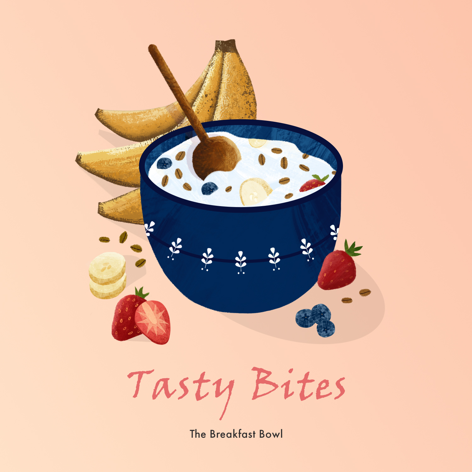 Tasty Bites - Healthy breakfast illustration